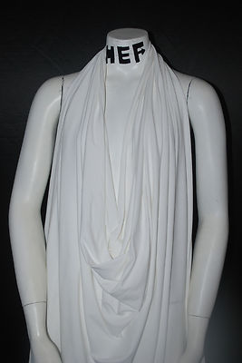 Silky Micro Modal Supima  4 Ways Spandex Jersey  Knit Fabric Eco-Friendly White