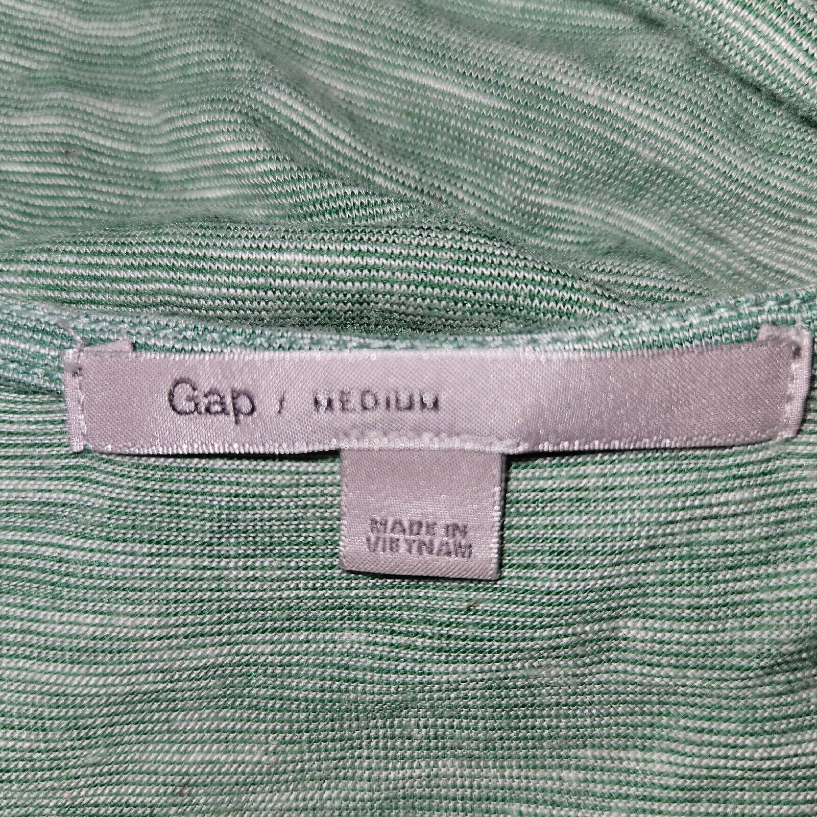 GAP large L green stretch knit surplice dress - image 4