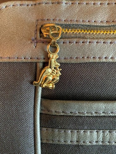 Vintage Handtasche NEU Sarne Känguru grau - Bild 6 von 7