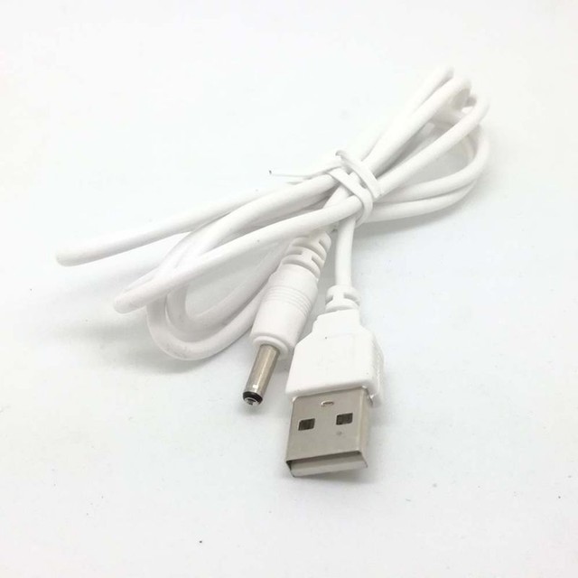 100pcs white USB 2.0A Male to 3.5mm Barrel Connector 5V DC Charger