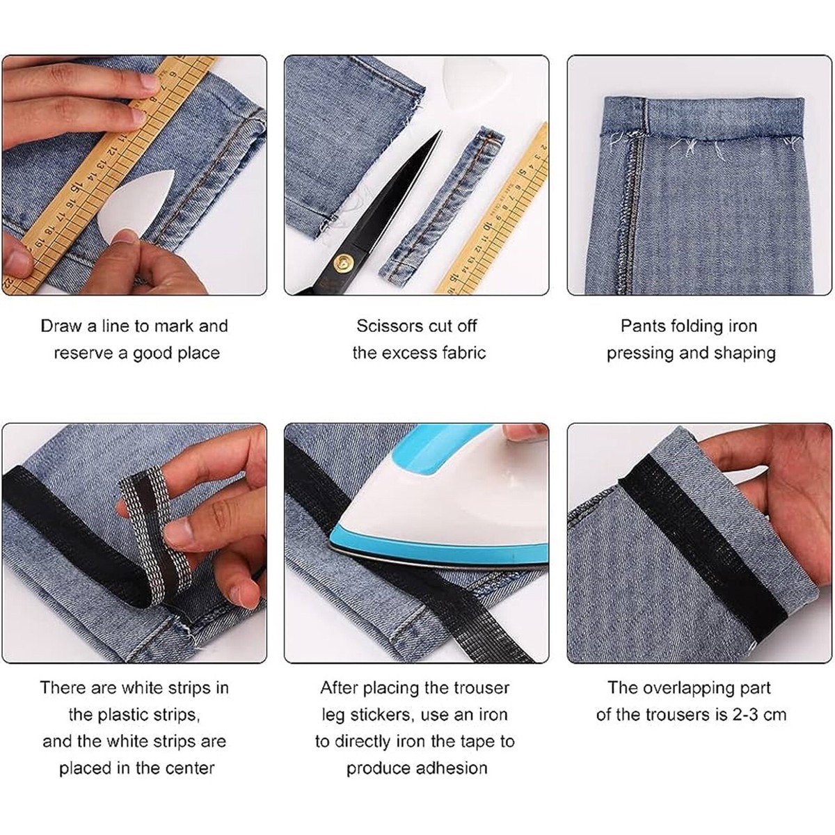 slim fit dress slacks Temporary Hem Tape – Instant No-Sew Fix – Hollywood Fashion Secrets main image 0