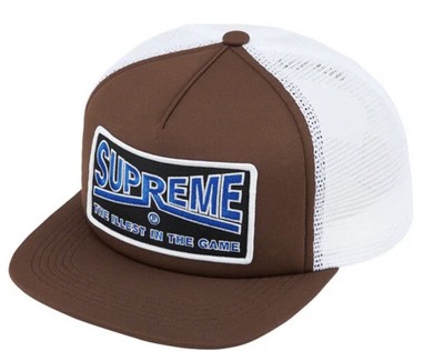 SUPREME ILLEST MESH BACK 5-PANEL BROWN HAT OS/ SS22 WEEK 1