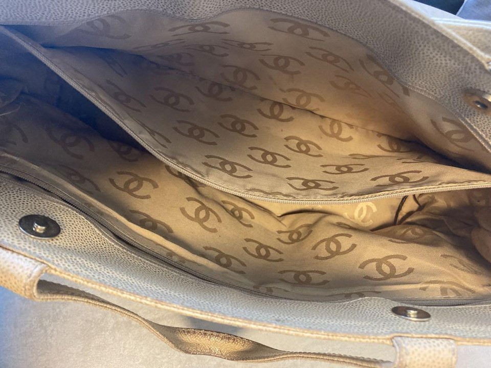 CHANEL COCO Caviar Skin Shoulder Bag Tote bag Beige Used 240322N eBay