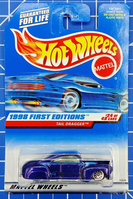 Hot Wheels 1998 First Editions #659 Tail Dragger Mtflk Purple w/ WSPs 24/40 Cars