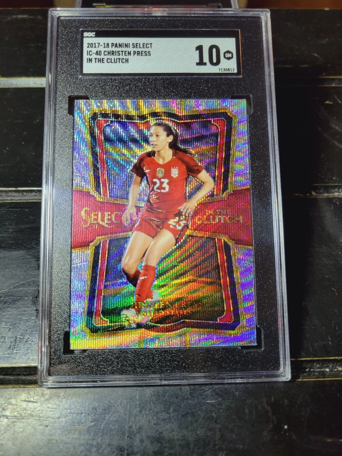 Christen Press | 2017 Panini Select IN THE CLUTCH IC-40 Short Print | SGC 10