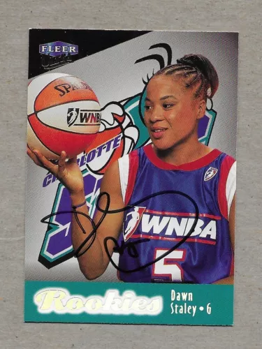 DAWN STALEY SIGNED AUTOGRAPHED 1999 FLEER ULTRA WNBA ROOKIE RC CARD # 101 SP