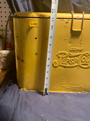 Rare Vintage Pepsi Cola 1940 Double-dot Cooler (Painted
