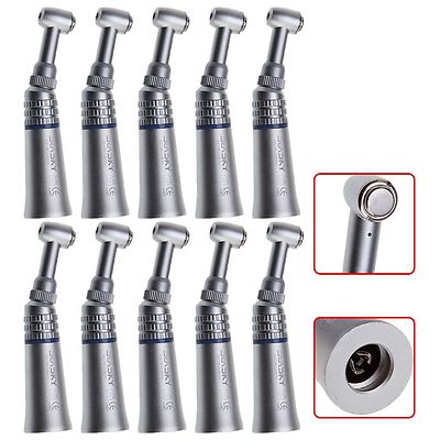 10 NSK Style Dental Slow Low Speed Push Button Contra Angle Handpiece 2.35mm CA