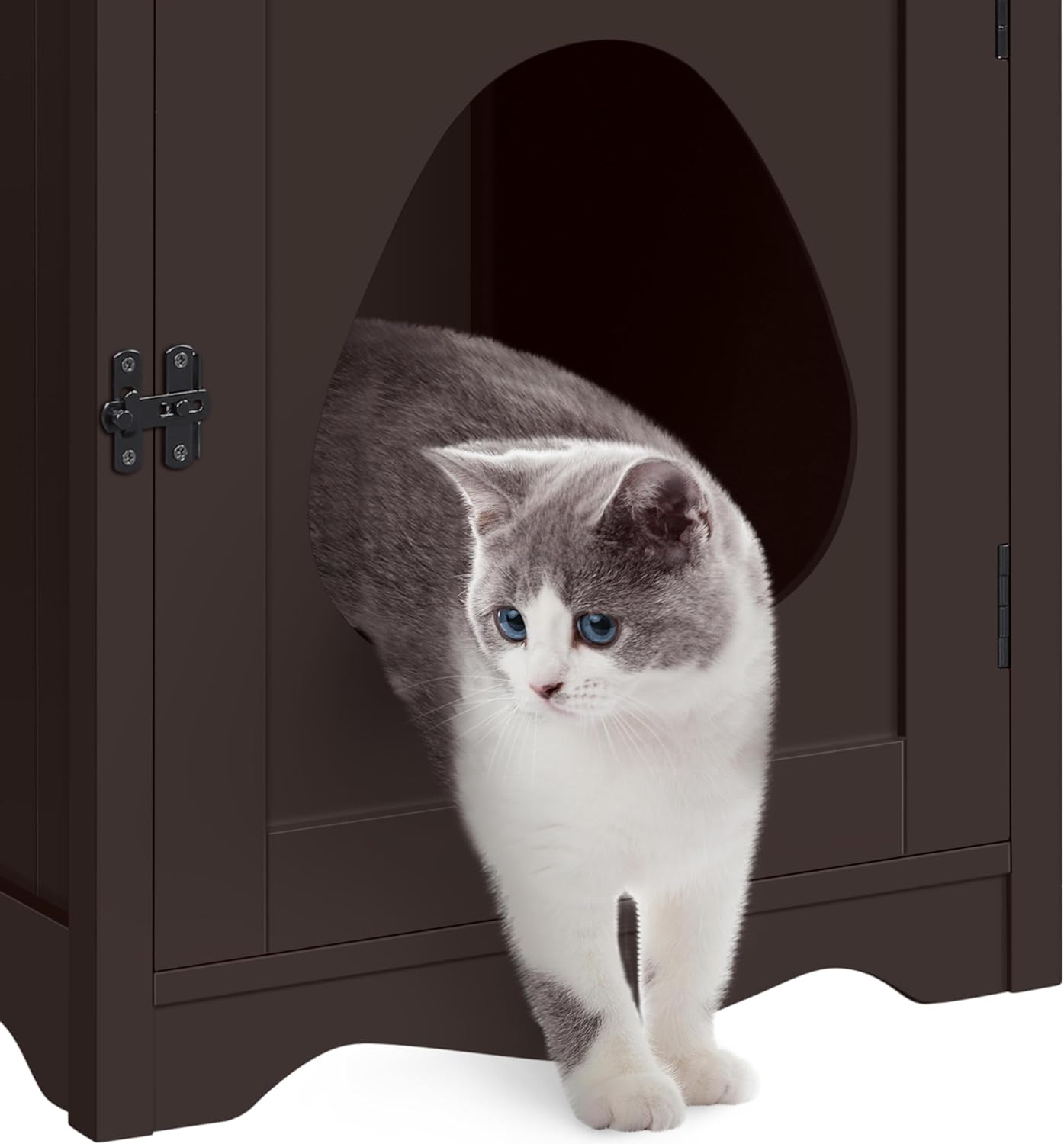 Hidden Cat Litter Box Enclosure for Indoor Cats, Enclosed Litter Box