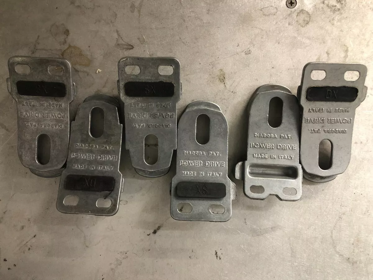 Diadora Power Drive road bike cleat lot vintage rear dynamic static alloy italy