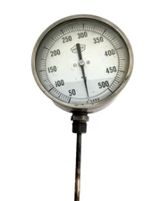 Vintage Weksler Thermometer Gauge 5° SUBD BM5-14-2 Steampunk Industrial