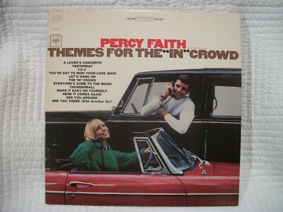 PERCY FAITH THEMES FOR THE ''IN'' CROWD VINYL LP RECORD 1965 COLUMBIA CS 9241