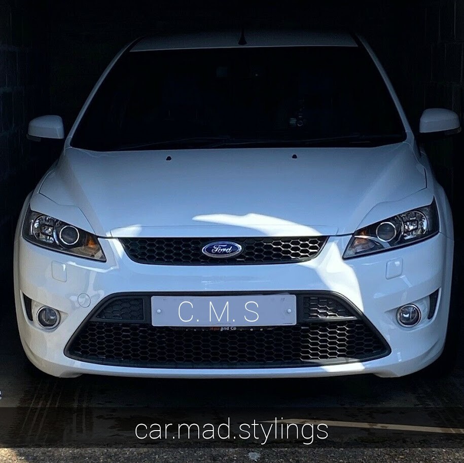 White Plastic Eyebrows to fit FORD FOCUS MK2 Type 2 Eyelids