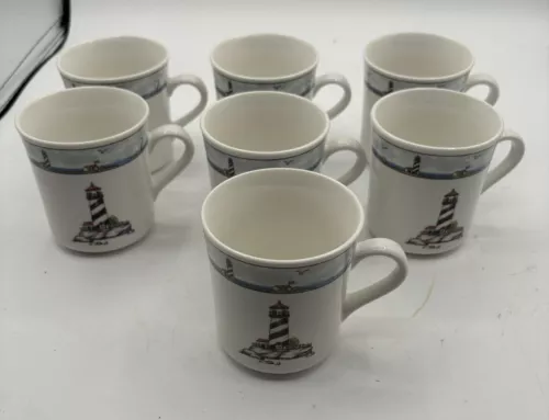 Totally Today Lighthouse Mugs Set Of 7