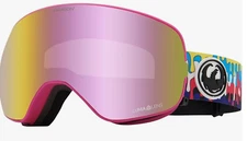 NEW Dragon X2S Snow Goggles-Drip-LL Pink+LL Dark Smoke Lens