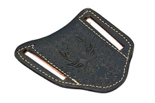 CUSTOM HANDMADE PURE COW LEATHER SHEATH FOR 4" INCHES FOLDING KNIFE 2748