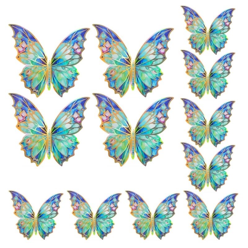 12Pcs 3D Butterfly Wall Stickers for Bedroom Bathroom Party Decor