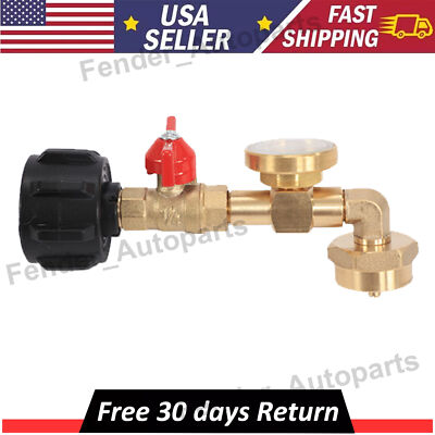 #ad Propane Refill Adapter W Gauge amp; Control Valve Fill 1 Lb Bottles From 20 Lb Tank $9.93