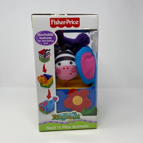 Fisher Price Soft Animal Nesting Play Rattle Stacking Rainforest 3 Months - Picture 2 of 8