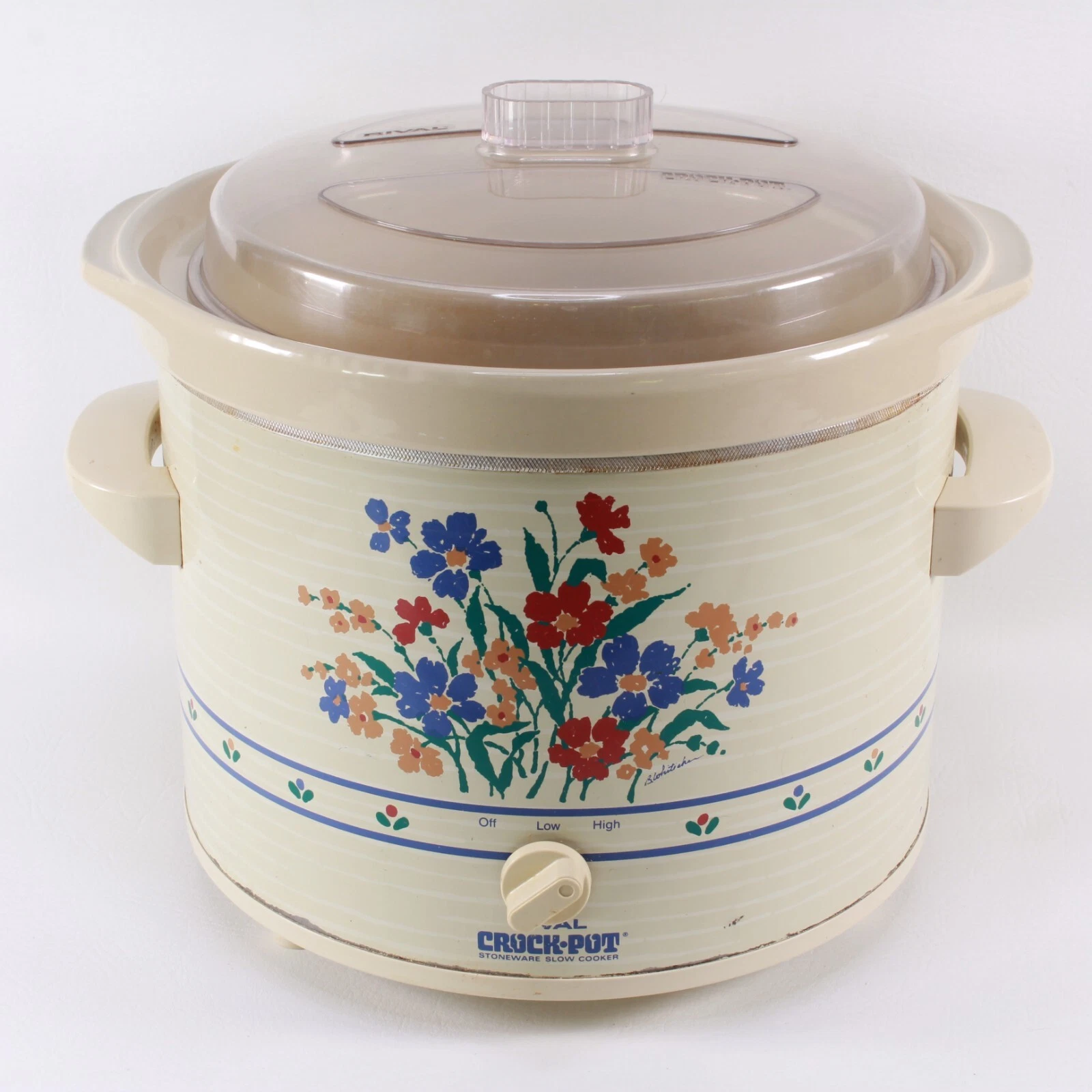 Vintage Rival 6 Qt Crock-Pot Slow Cooker Removable Stoneware With Lid Model 3656