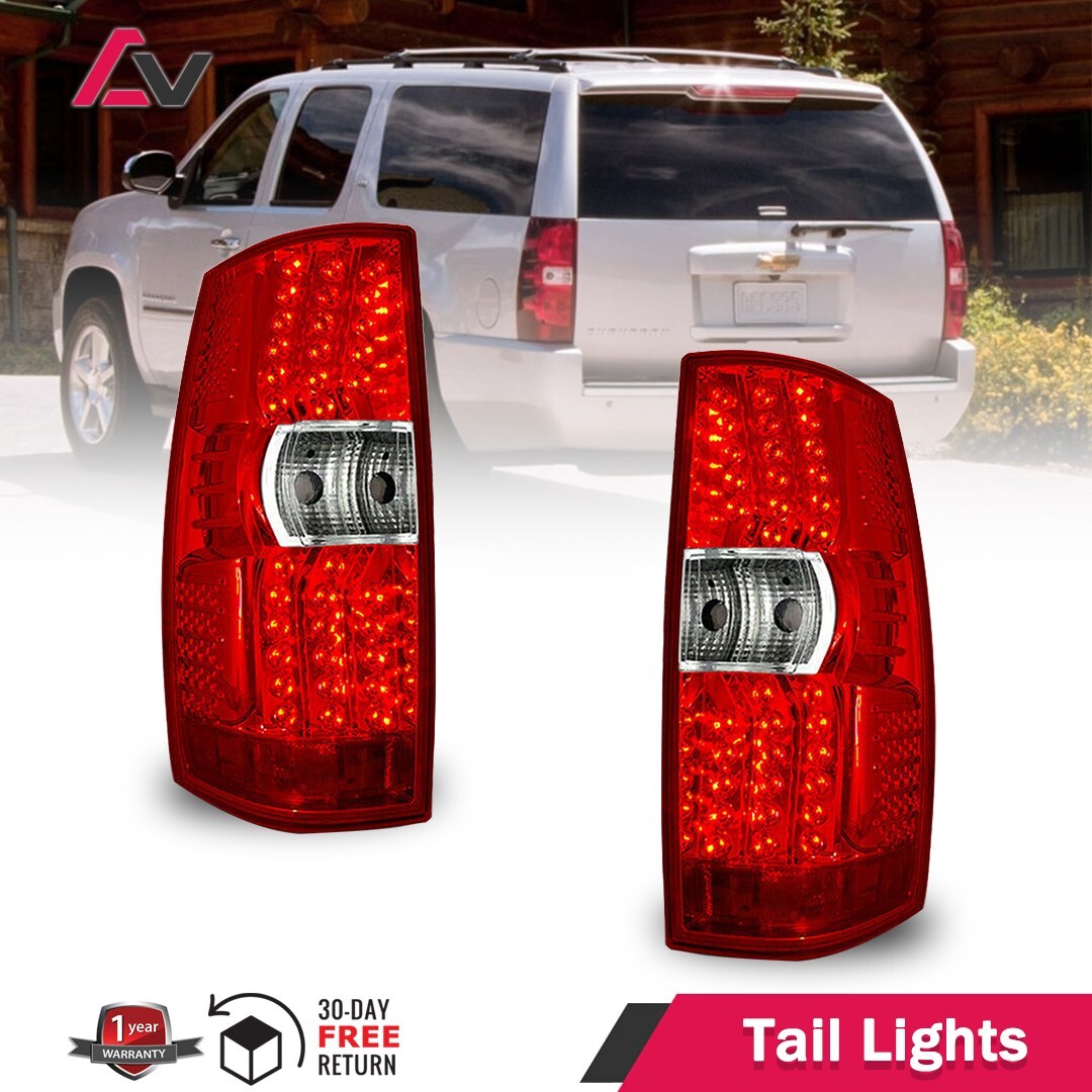 2007-2014 Chevrolet Tahoe Black/Smoke LED Tail Lights - CTWJ-0066-BS