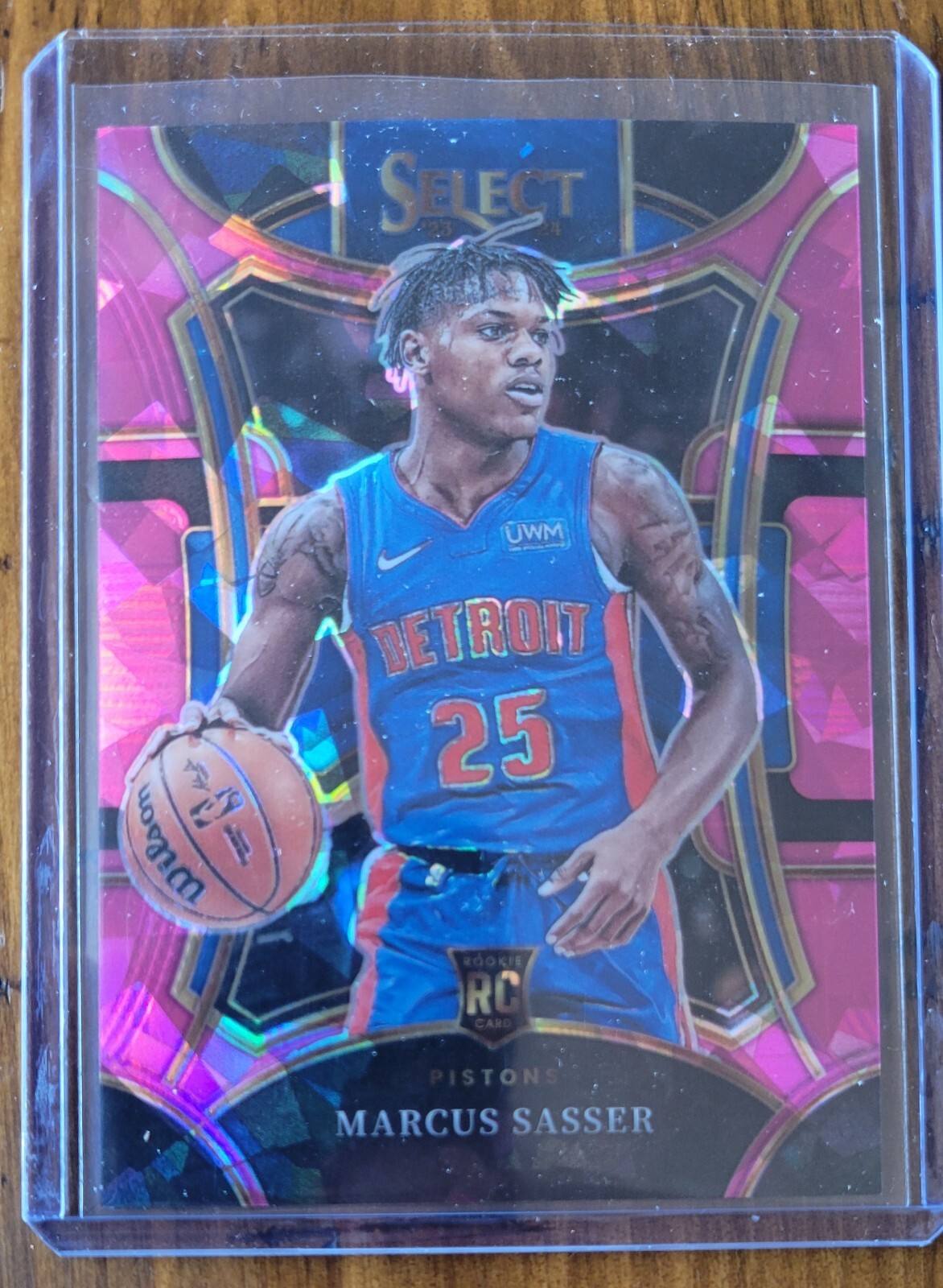 2023 Select Marcus Sasser Rookie Pink Cracked Ice Mezzanine Ssp /99