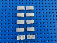 Lego 10 x Dachstein Bogenstein glatt 11477   2x1  weiß