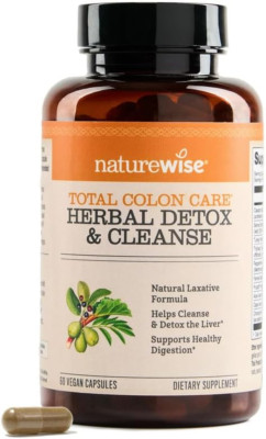 Naturewise Total Colon Care Herbal Cleanse - With Prebiotics, Botanicals, & Anti
