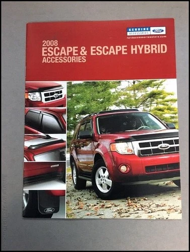 2008 Ford Escape And Hybrid Accessories Original Car Sales Brochure Catalog