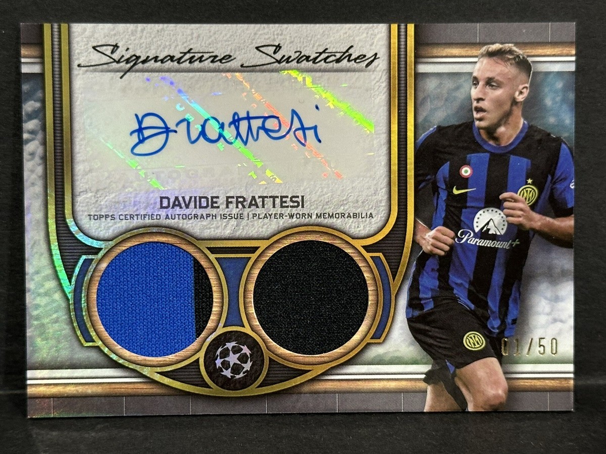 ⭐イチロー⭐TOPPS DOUBLE COMBO RELICS 19/27 2023-24 Topps Museum Collection Davide Frattesi Dual Patch Auto
