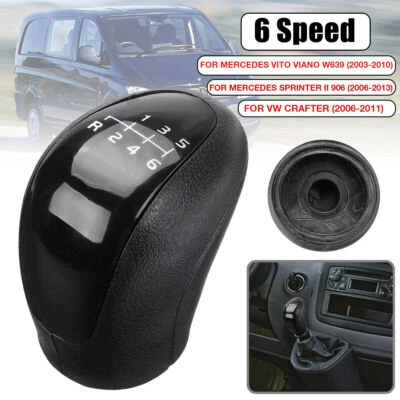 QNGENET 6 Speed Gear Stick Shift Knob for MERCEDES VITO VIANO W639 SPRINTER Crafter UK