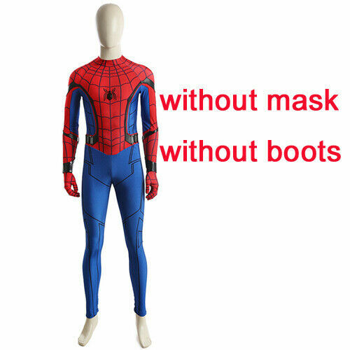 Spider-Man Homecoming Cosplay Kostüm Spiderman Overall Maske für Erwachsene jede Größe - Bild 16 von 16