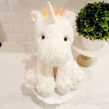 Kellytoy Soft Plush Unicorn Stuffed Animal White with Iridescent Sparkles