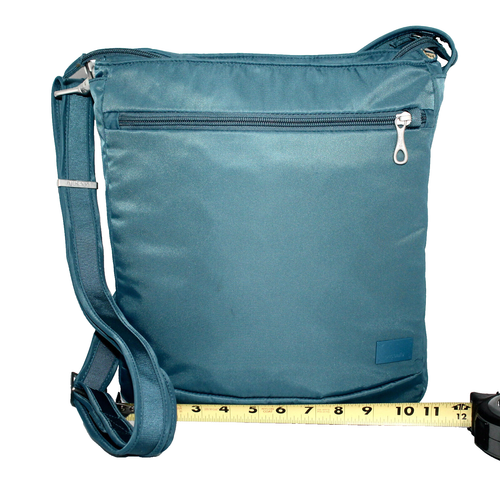 PACSAFE Citysafe CS175 Anti-Theft Travel Crossbody Bag Blue Nylon Laptop Pocket - Picture 4 of 10