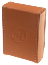 Tan Single Deck Leather Playing Card Case Holder Poker Bridge Magnetic Brown