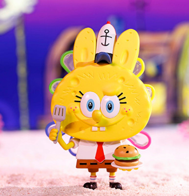 POP MART - LABUBU SpongeBob x The Monsters series Champion Chef design Toys 