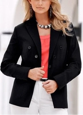 Blazer M.I.M Gr.40,42,44 Damen Jacke Schwarz Feslich Business Sakko Stretch NEU - Bild 1 von 3