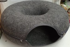 Cat Tunnel Bed Scratch-resistant Felt 50cm Wide 20cm Tall Pet Nest Round Donut