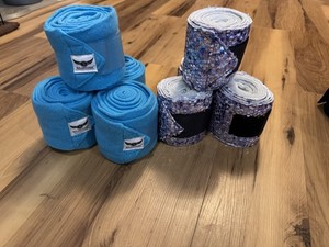 HORSE FLEECE / POLO WRAPS / STABLE WRAPS EQUESTRIAN LEG WRAPS 2 SETS OF 4