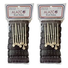 14 pc Vintage Style Hair Roller Medium BRUSH ROLLERS PINS Mesh Hair...