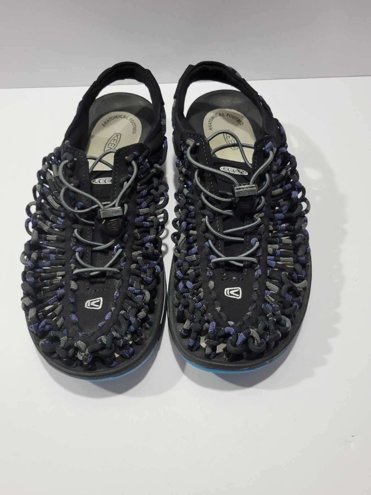 Scarpe sandali Keen UNEEK uomo taglia 9M EU42 neri scamosciati outdoor escursionismo acqua