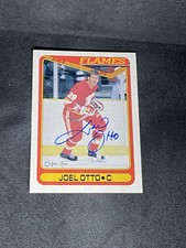 Joel Otto 1990-91 O-Pee-Chee #369 Calgary Flames Auto Autographed Signed Card