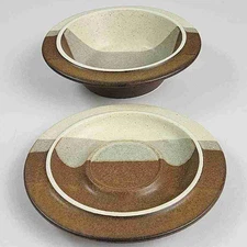 Fabrik Agate 7" Bowl + 6 1/2" Plate - Seattle Stoneware Jim McBride