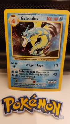 Gyarados Pokemon Base Set 1999 - Holo Near Mint - Perfect PSA Grading Condition