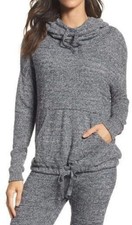 Barefoot Dreams CozyChic Soft Cozy Pullover Sweater Hoodie Thumbholes Sz Small