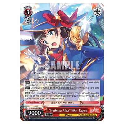 Weiss Schwarz Revue Starlight Re LIVE ''Musketier Athos'' Hikari Kagura (RR) RS...