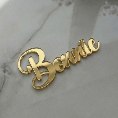 Premium Personalisiert Torten Name Charm Name & Wort Acryl 3mm Dick
