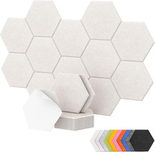 Hexagon Acoustic Panels 12x10x0.4 Soundproof Wall Insulation Studio Sound