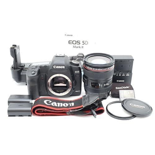 Canon EOS 5D Mark II Camera with EF24-105L IS Lens Kit Excellent