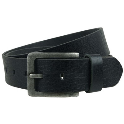 Herren Used-Look Schwarz Leder Freizeit Gürtel von Prime Hide bis 48''